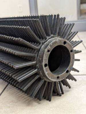 Rubber bristle belt brush 300x399